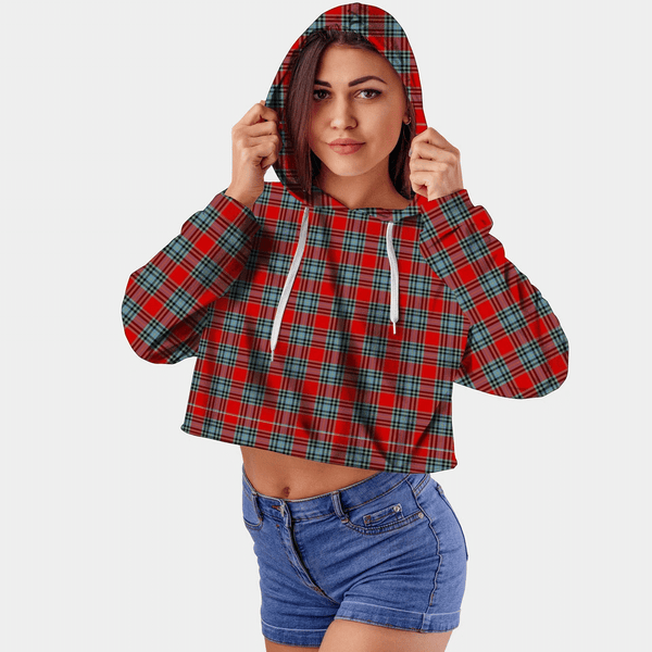 MacLeay Tartan Crop Top Hoodie