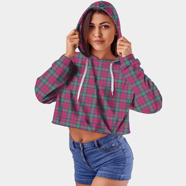 Lindsay Ancient Tartan Crop Top Hoodie