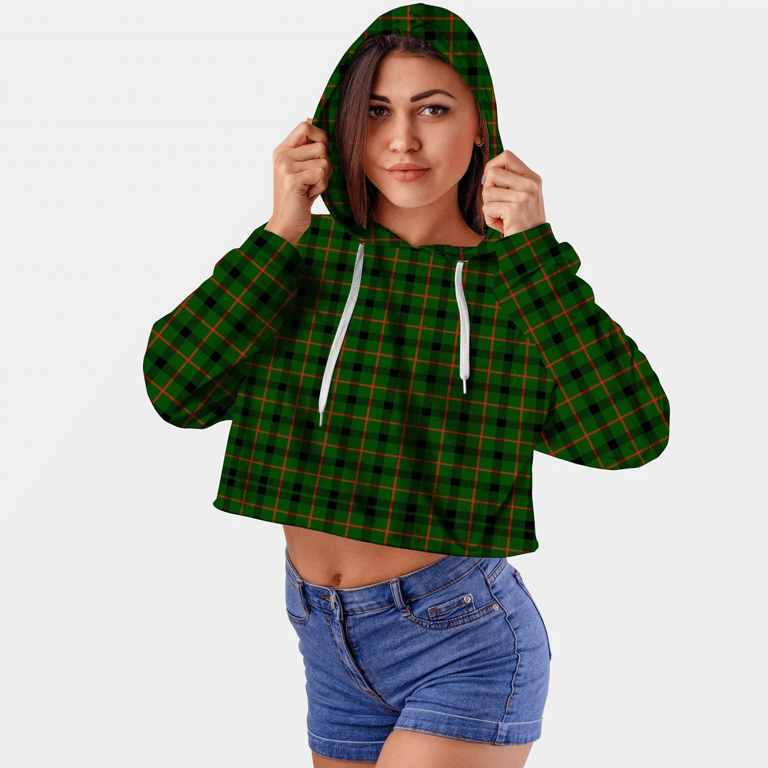 Kincaid Modern Tartan Crop Top Hoodie