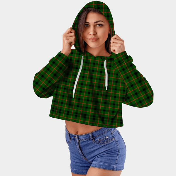 Kincaid Modern Tartan Crop Top Hoodie