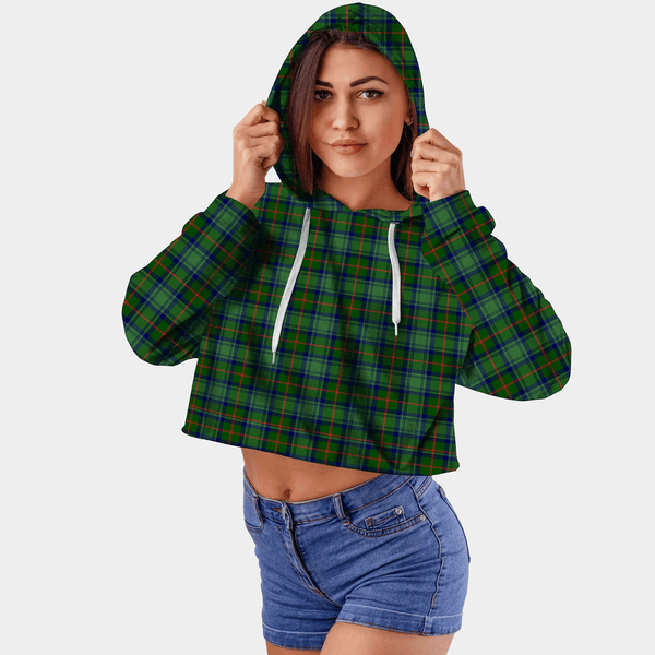 Cranstoun Tartan Crop Top Hoodie