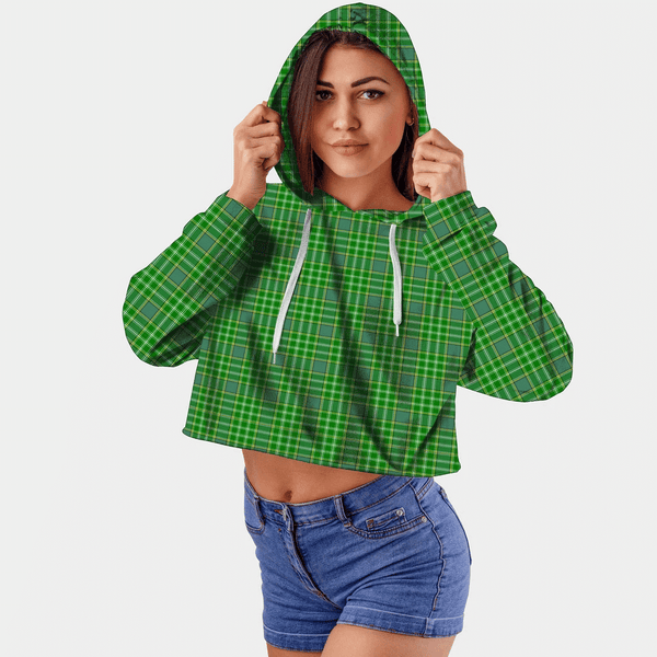 Currie Tartan Crop Top Hoodie