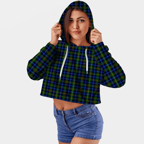 Smith Modern Tartan Crop Top Hoodie