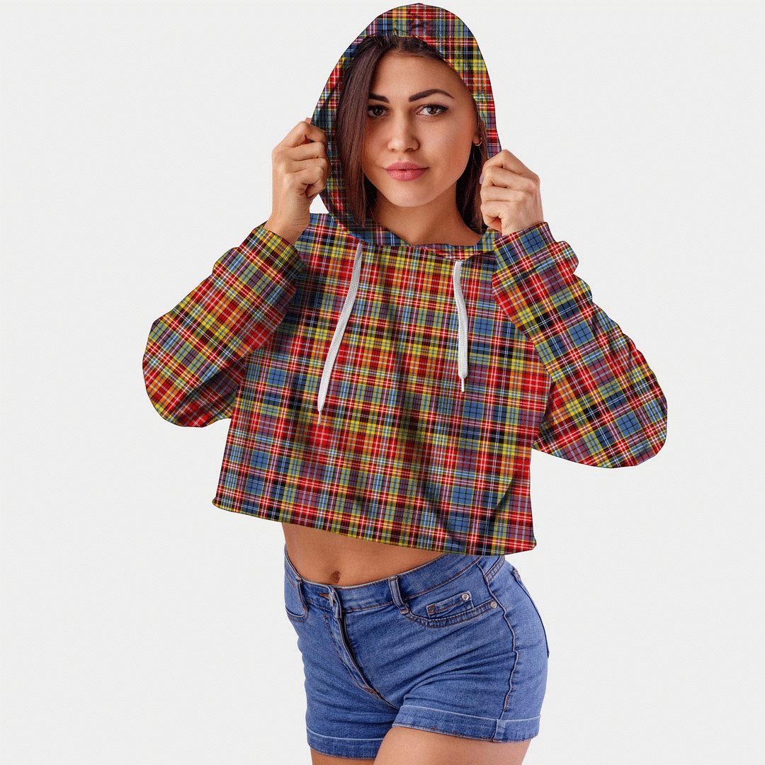 Ogilvie Tartan Crop Top Hoodie