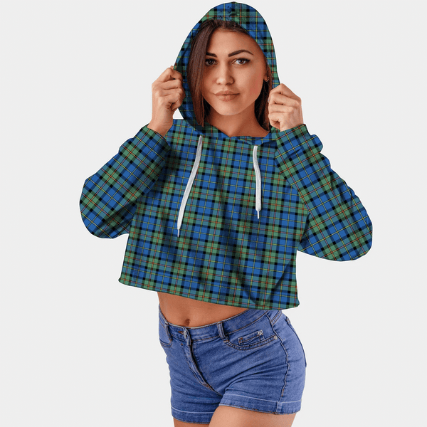 MacLeod of Harris Ancient Tartan Crop Top Hoodie