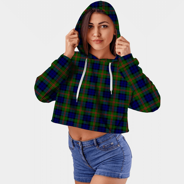 Dundas Modern 02 Tartan Crop Top Hoodie