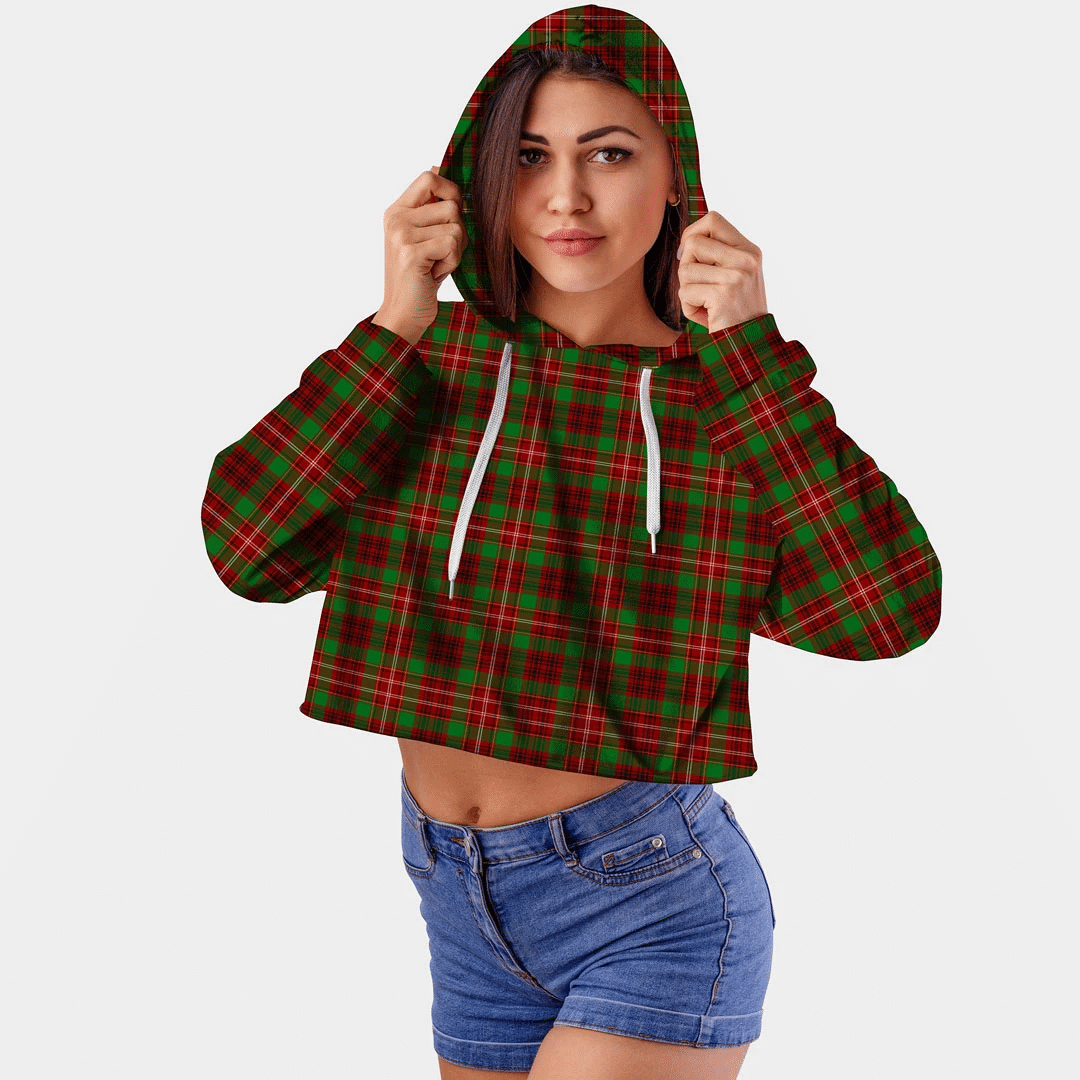 Ainslie Tartan Crop Top Hoodie