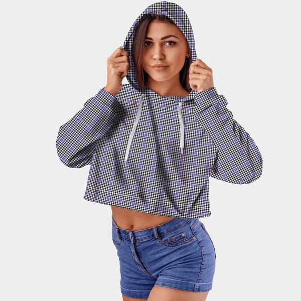 Sir Walter Scott Tartan Crop Top Hoodie