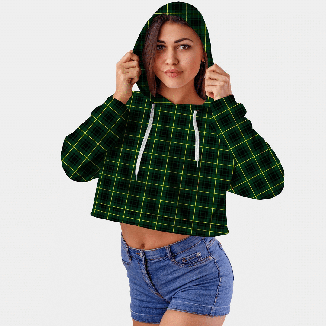 MacArthur Modern Tartan Crop Top Hoodie