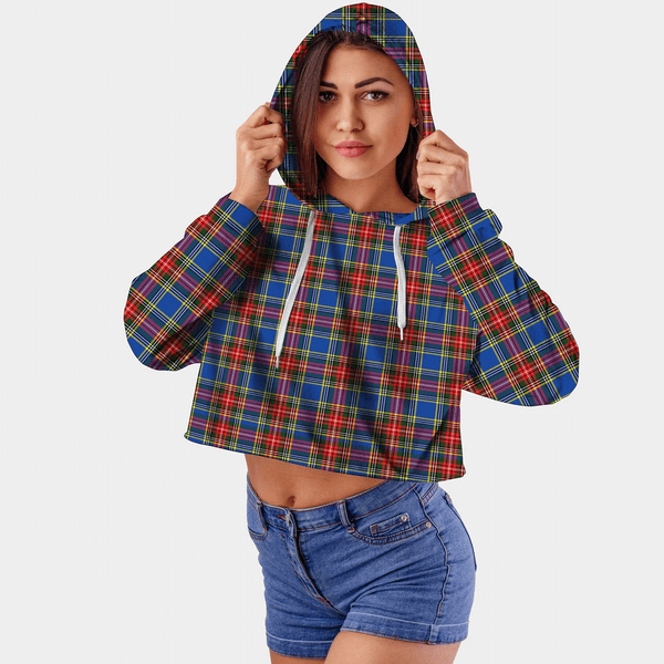 MacBeth Modern Tartan Crop Top Hoodie