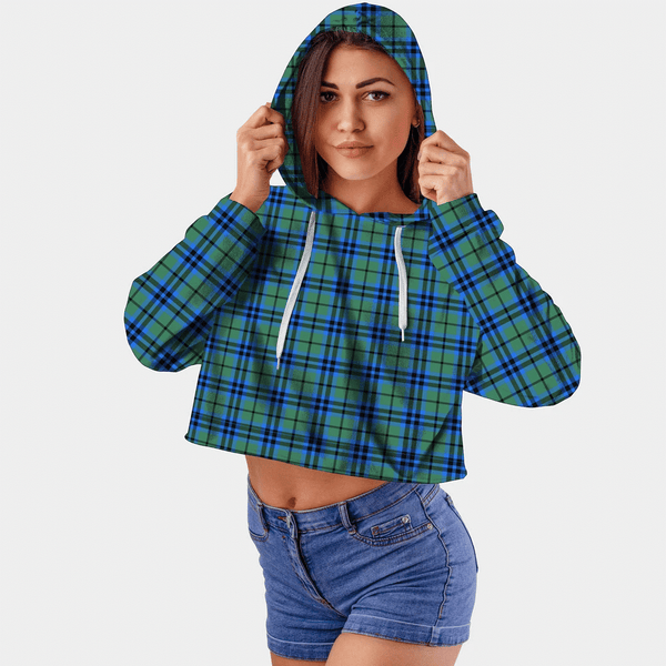 Falconer Tartan Crop Top Hoodie