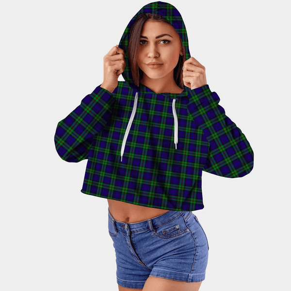 MacKinlay Modern Tartan Crop Top Hoodie