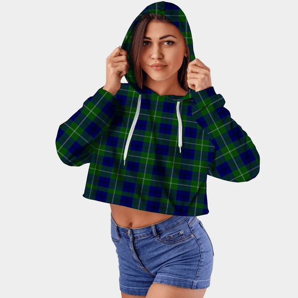 Oliphant Modern Tartan Crop Top Hoodie