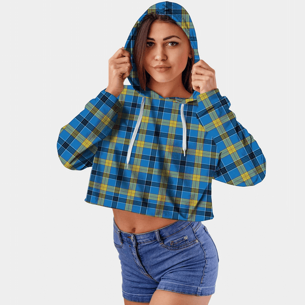 Laing Tartan Crop Top Hoodie