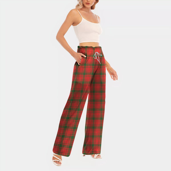 MacQuarrie Modern Tartan Women's Waist Fungus Edge Wide-leg Pants