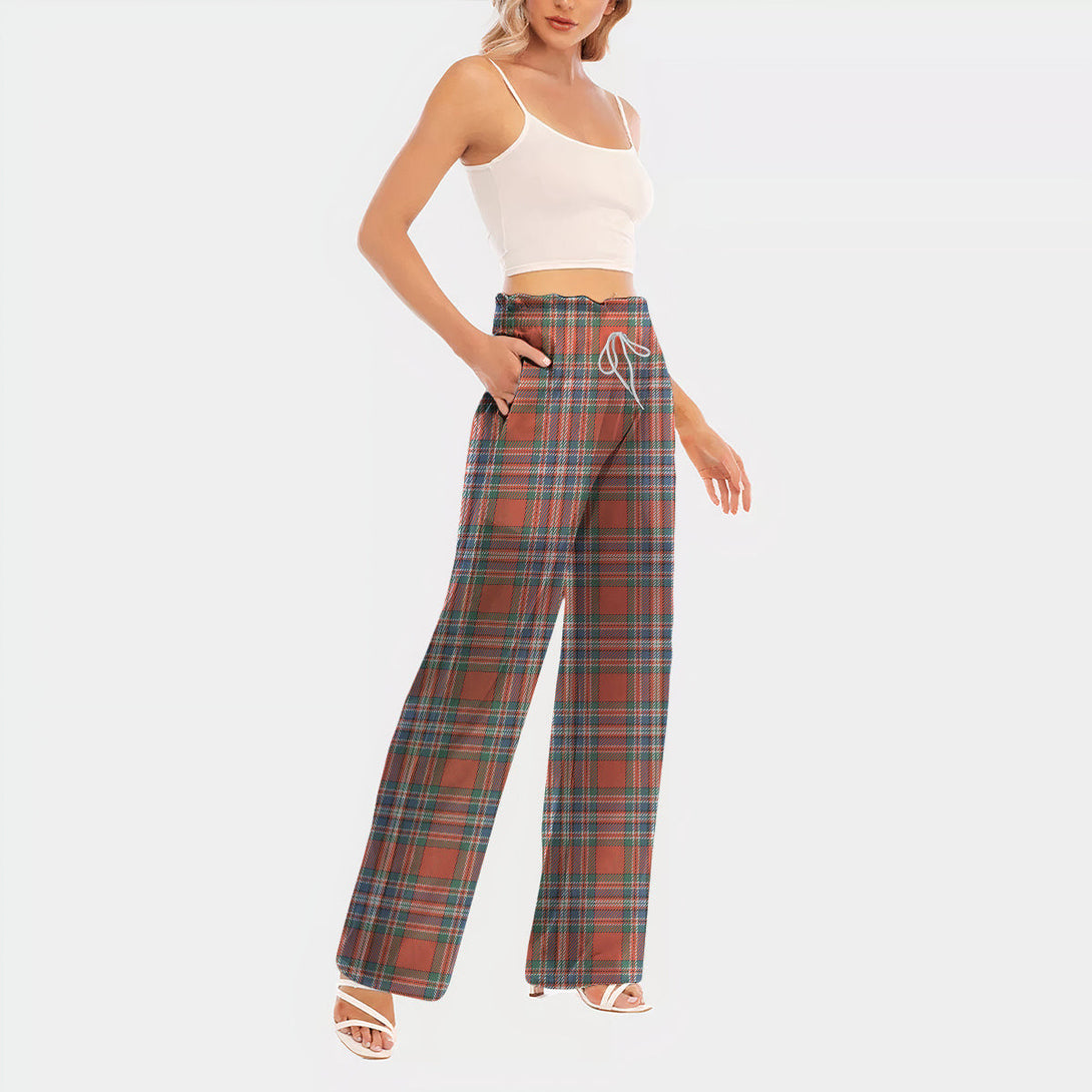 MacFarlane Ancient Tartan Women's Waist Fungus Edge Wide-leg Pants