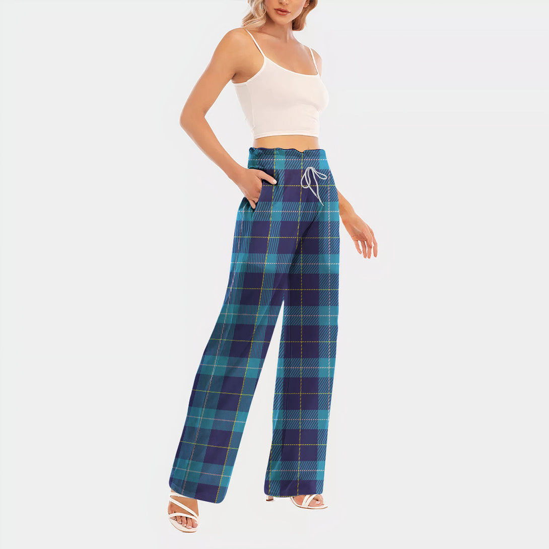 McKerrell Tartan Women's Waist Fungus Edge Wide-leg Pants