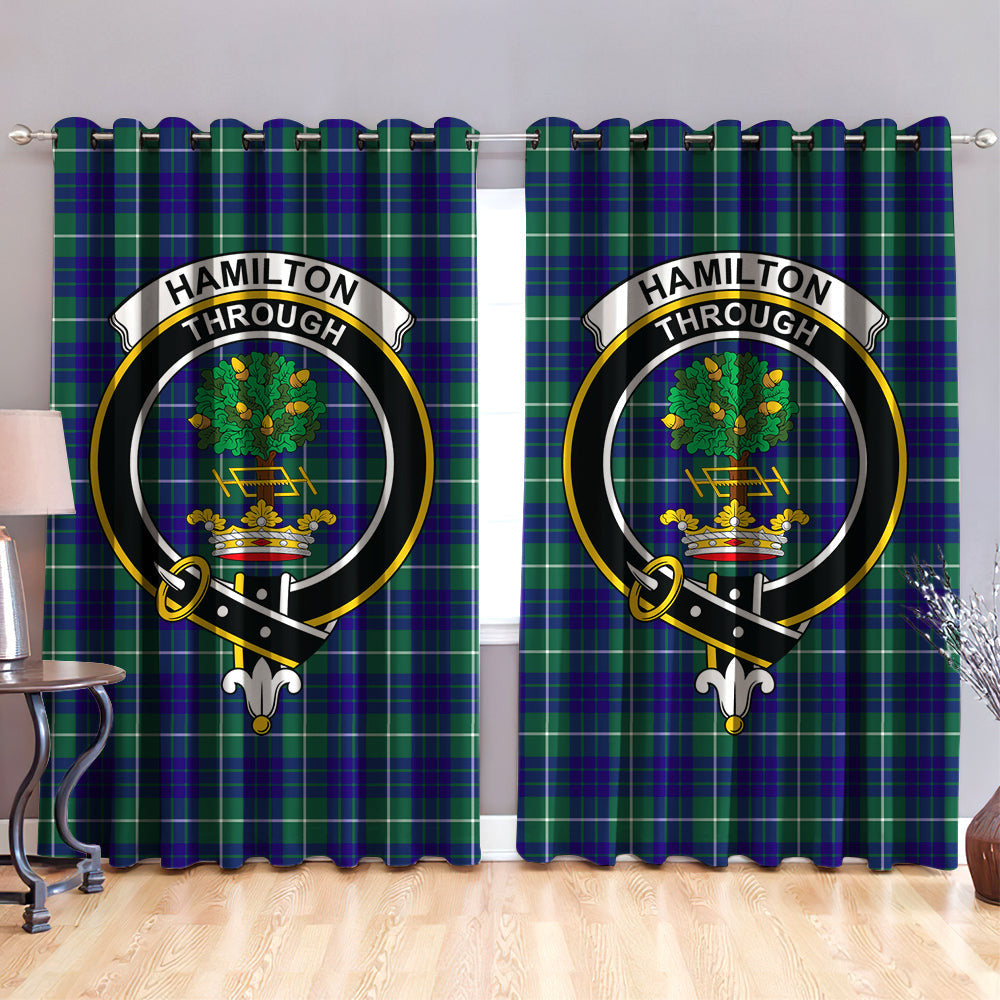 Hamilton Hunting Modern Clan Badge Tartan Classic Window Curtain