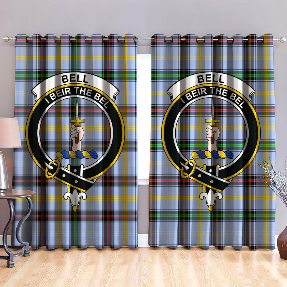 Bell of the Borders Clan Badge Tartan Classic Window Curtain