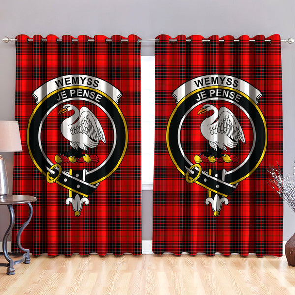 Wemyss Modern Clan Badge Tartan Classic Window Curtain