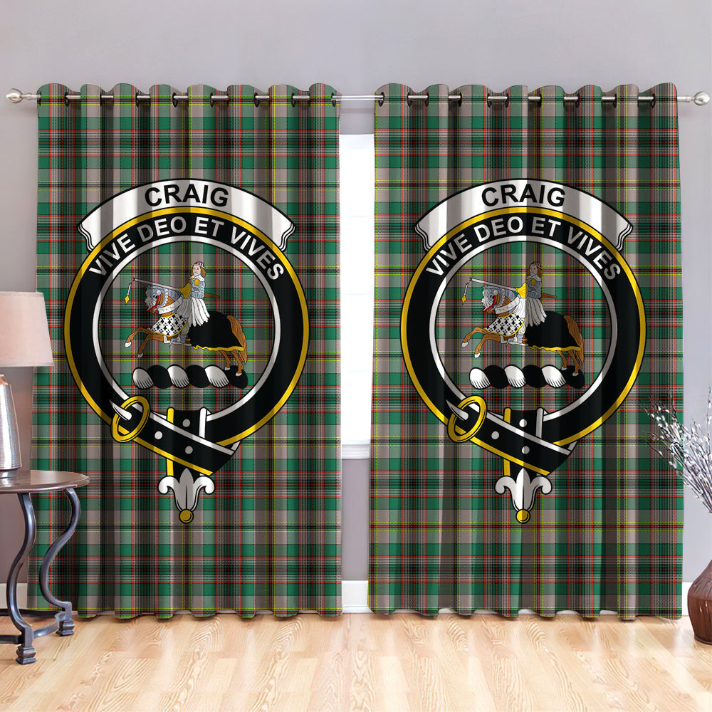 Craig Ancient Clan Badge Tartan Classic Window Curtain