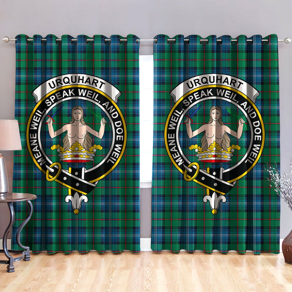 Urquhart Ancient Clan Badge Tartan Classic Window Curtain