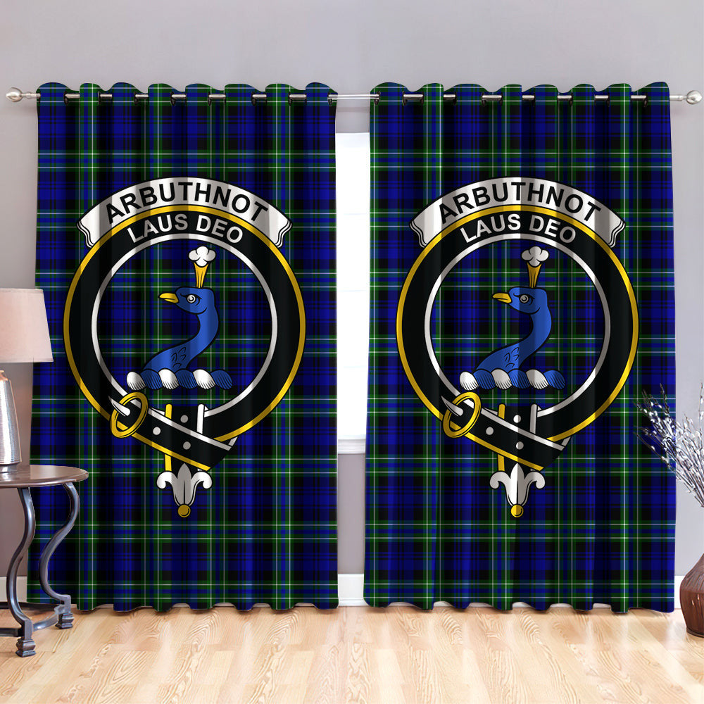 Arbuthnot Modern Clan Badge Tartan Classic Window Curtain