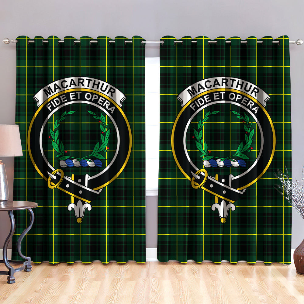 MacArthur Modern Clan Badge Tartan Classic Window Curtain