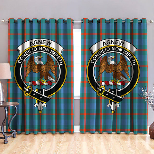 Agnew Ancient Clan Badge Tartan Classic Window Curtain