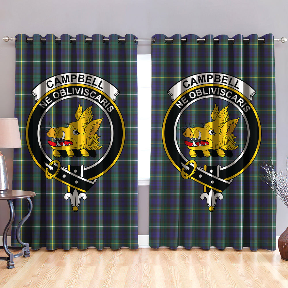 Campbell Argyll Modern Clan Badge Tartan Classic Window Curtain