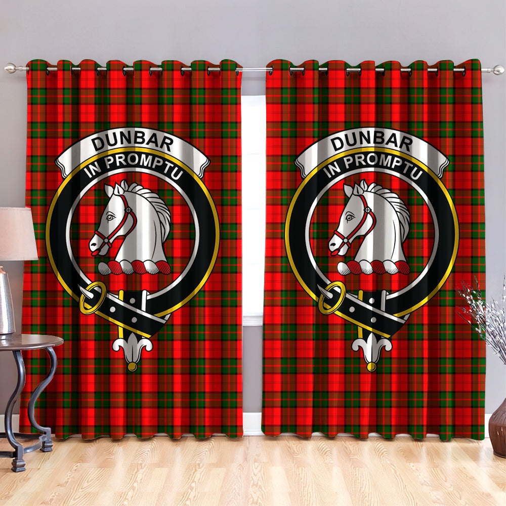 Dunbar Modern Clan Badge Tartan Classic Window Curtain