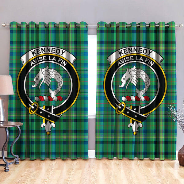 Kennedy Ancient Clan Badge Tartan Classic Window Curtain