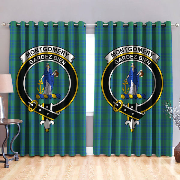 Montgomery Ancient Clan Badge Tartan Classic Window Curtain