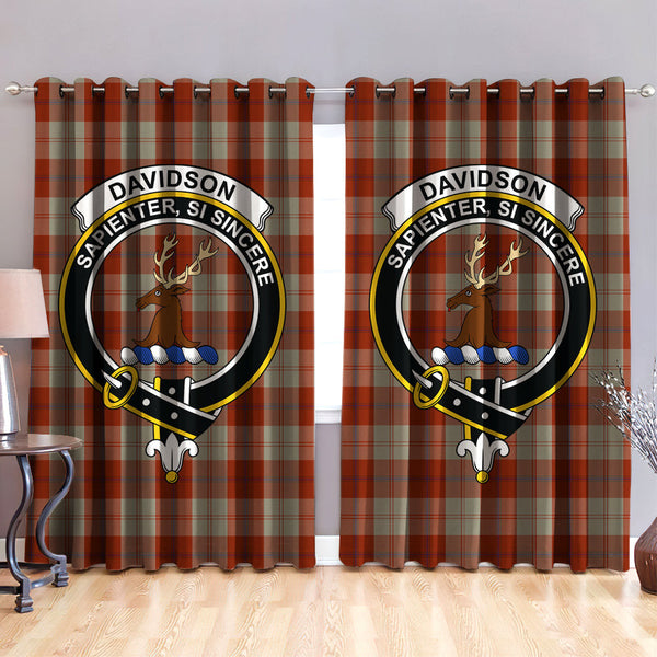 Davidson Dress Dancers Clan Badge Tartan Classic Window Curtain