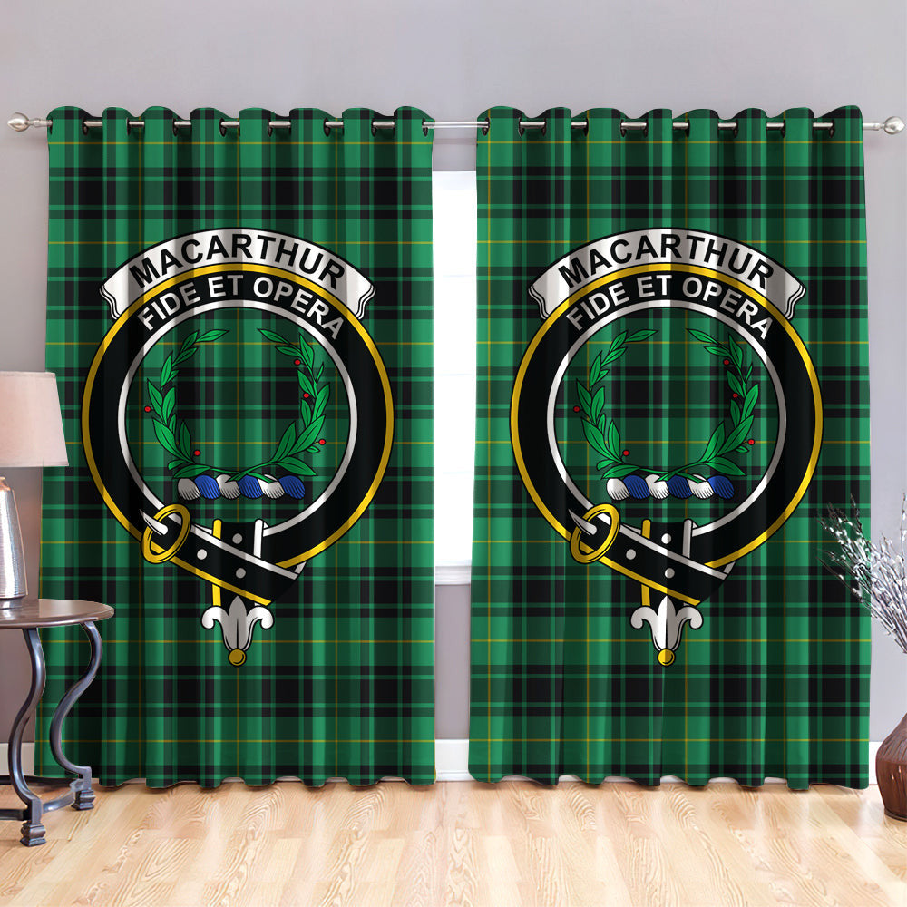 MacArthur Ancient Clan Badge Tartan Classic Window Curtain