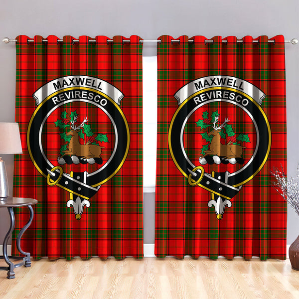 Maxwell Modern Clan Badge Tartan Classic Window Curtain