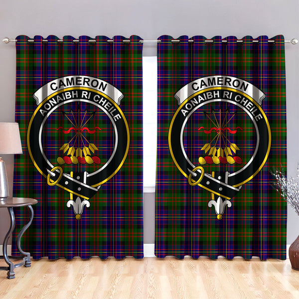 Cameron of Erracht Modern Clan Badge Tartan Classic Window Curtain