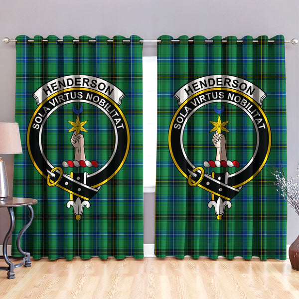 Henderson Ancient Clan Badge Tartan Classic Window Curtain