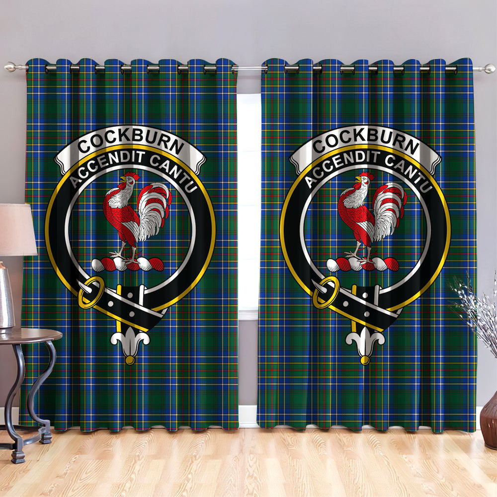 Cockburn Ancient Clan Badge Tartan Classic Window Curtain