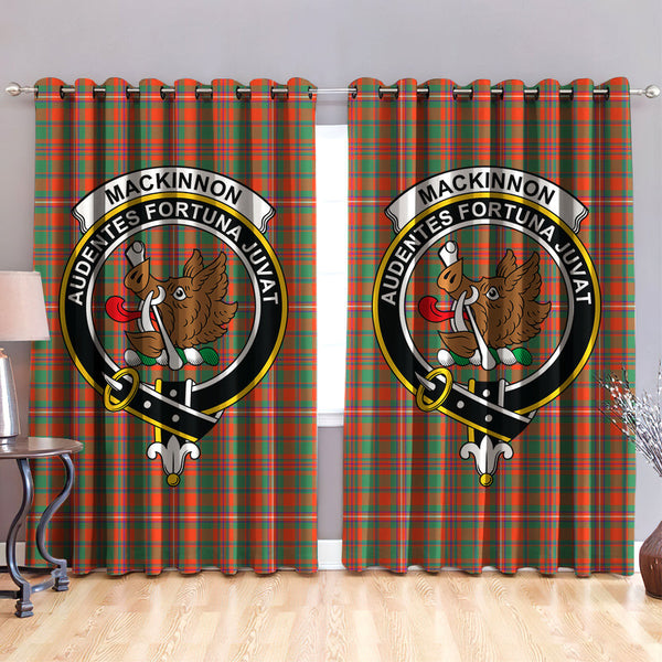 MacKinnon Ancient Clan Badge Tartan Classic Window Curtain