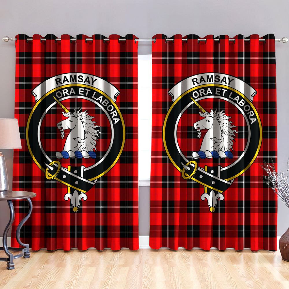 Ramsay Modern Clan Badge Tartan Classic Window Curtain