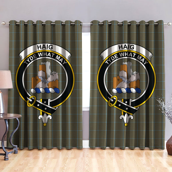 Haig Check Clan Badge Tartan Classic Window Curtain