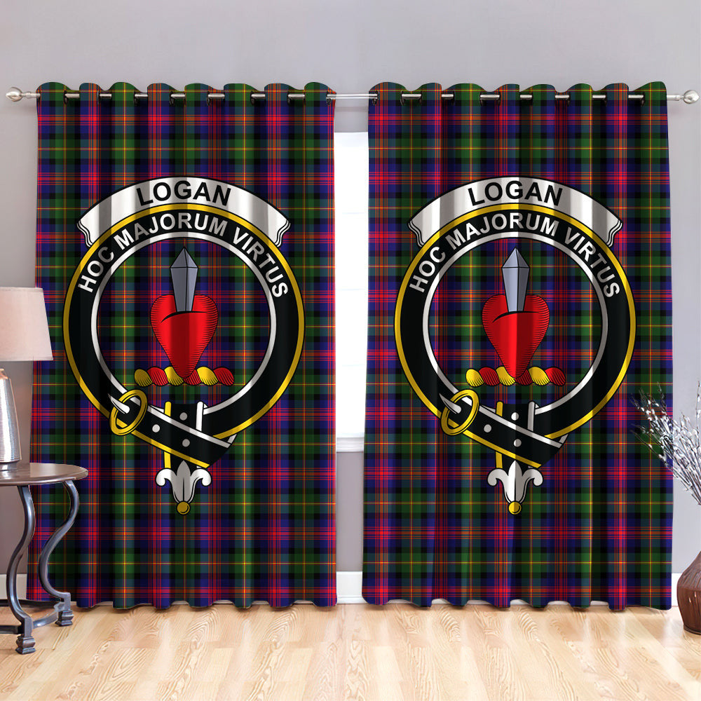 Logan Modern Clan Badge Tartan Classic Window Curtain