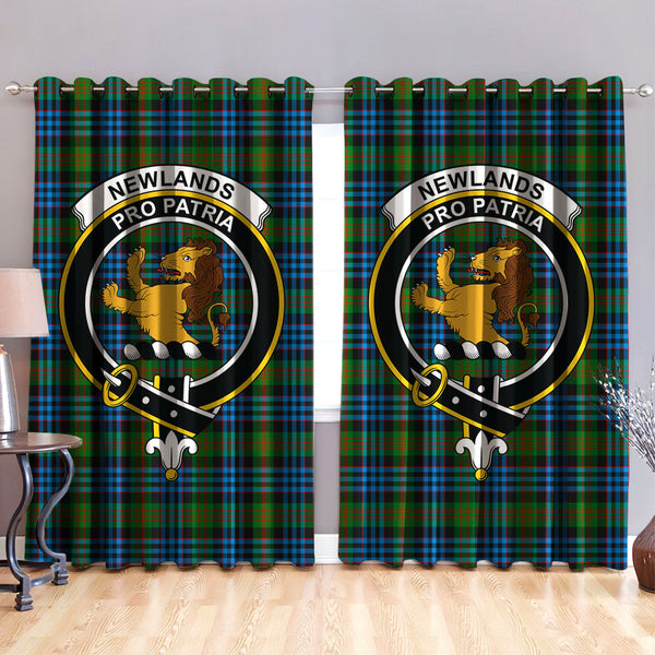 Newlands of Lauriston Clan Badge Tartan Classic Window Curtain