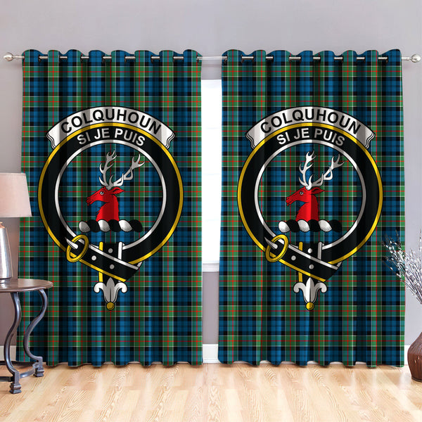 Colquhoun Ancient Clan Badge Tartan Classic Window Curtain