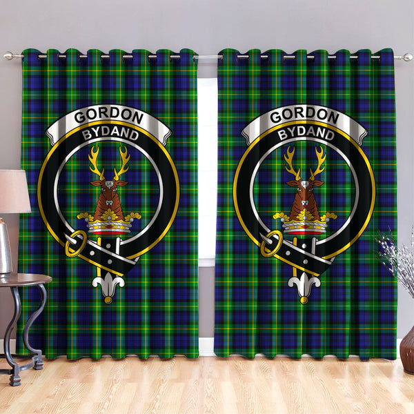 Gordon Modern Clan Badge Tartan Classic Window Curtain