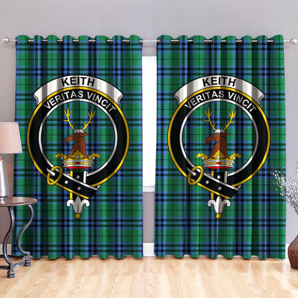 Keith Ancient Clan Badge Tartan Classic Window Curtain