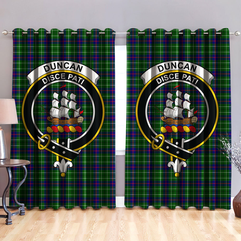 Duncan Modern Clan Badge Tartan Classic Window Curtain