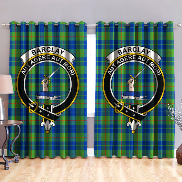 Barclay Hunting Ancient Clan Badge Tartan Classic Window Curtain