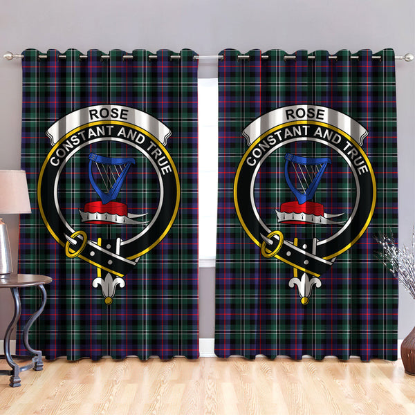 Rose Hunting Modern Clan Badge Tartan Classic Window Curtain